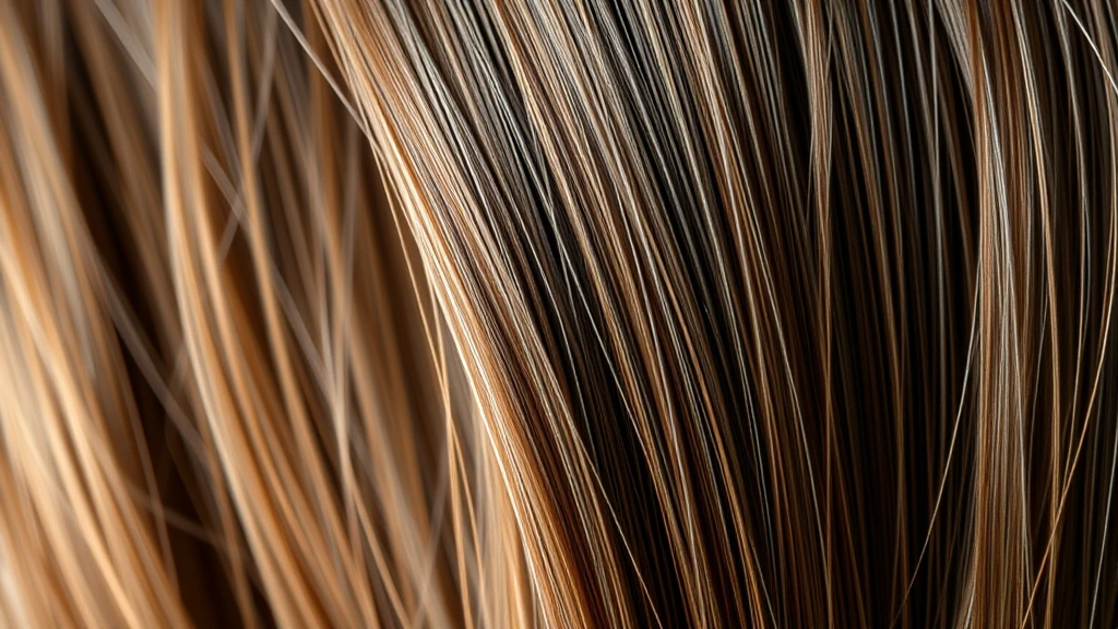 Texture detail of thick, textured hair strands showing keratin coating and protein-enriched shine, macro beauty photography with warm professional lighting, no labels or text visible