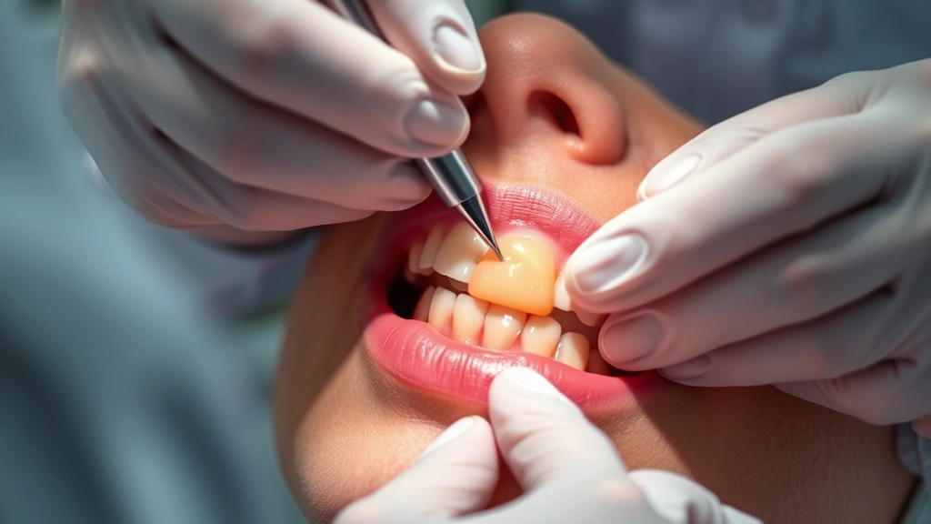 Dentist hands applying and sculpting tooth-colored composite resin material onto a tooth under dental light, showing the artistic precision of cosmetic bonding procedure