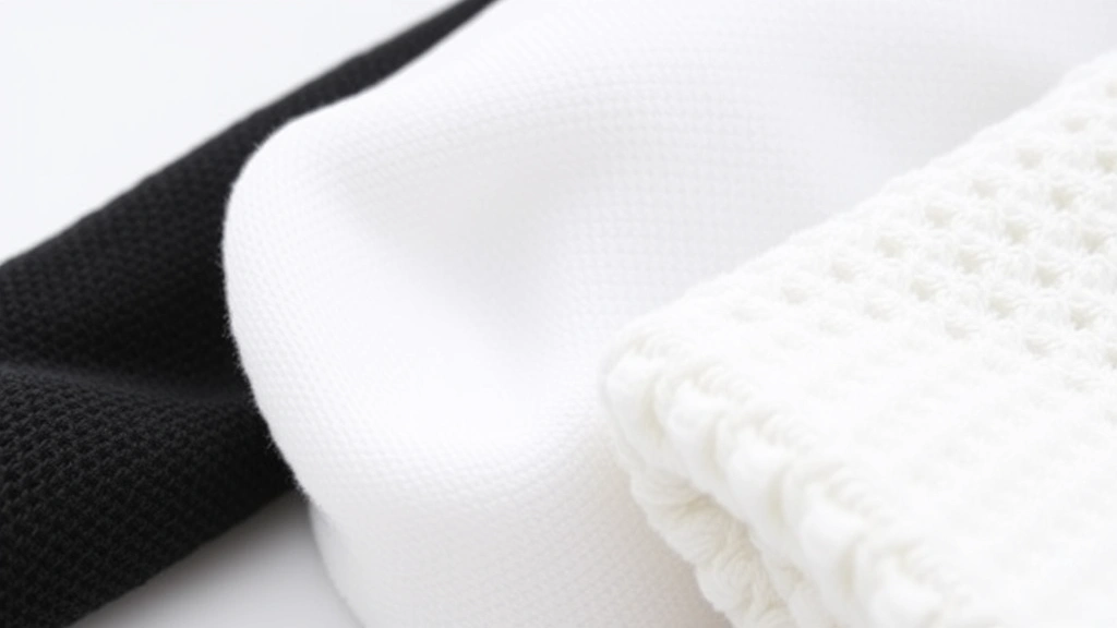 Close-up of various cosmetic headband materials displayed flat—microfiber, cotton, and terry cloth textures side by side, showing absorbency and quality construction details