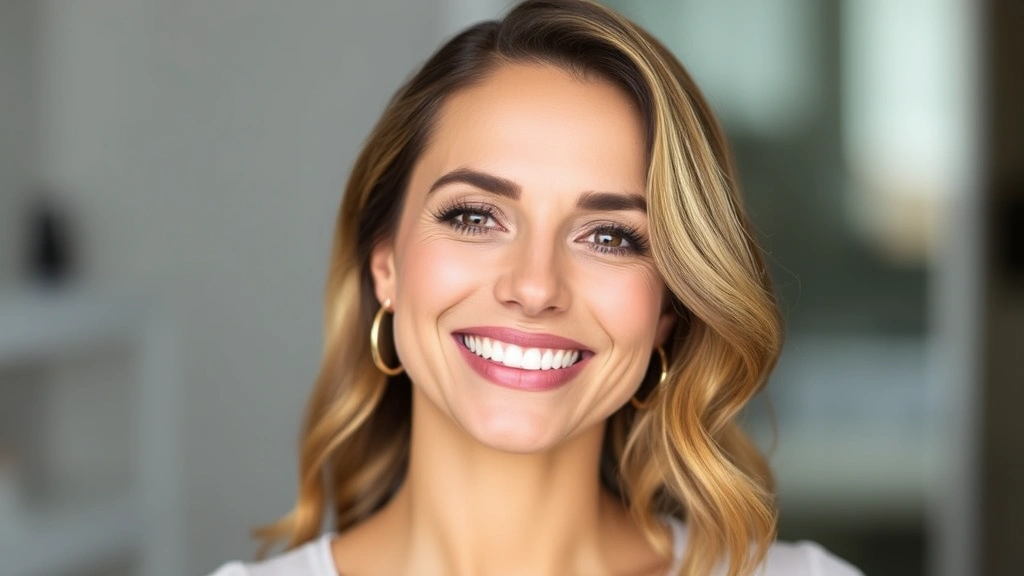 Woman smiling confidently after aesthetic procedure, representing successful financial planning and surgery investment outcomes