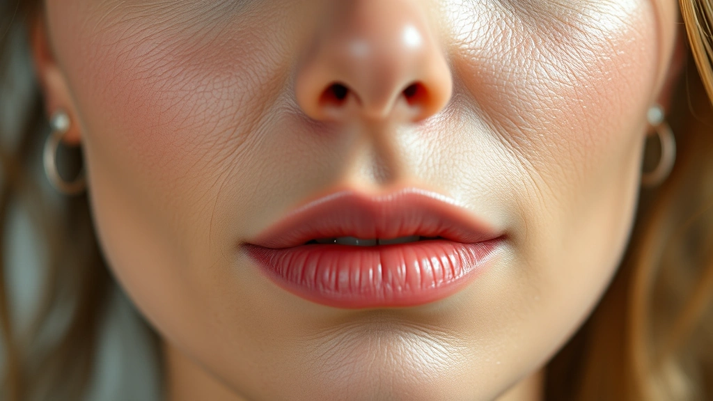 Close-up of a woman's calm, hydrated face with dewy, glowing skin showing improved texture and reduced redness, soft natural lighting highlighting healthy complexion