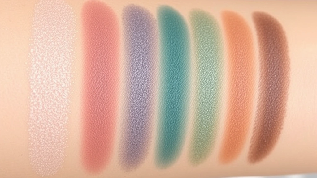 Beautifully blended eyeshadow palette swatches showing rich pigmentation and smooth gradient blending on skin in natural daylight