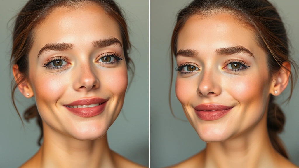 Moisturized, glowing skin with fresh makeup application showing smooth primer base and flawless finish without visible pores or texture