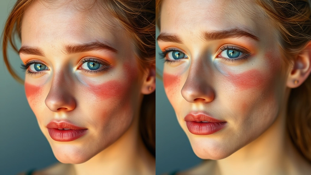 Diverse skin tones displaying different SFX bruise color combinations adapted for warm and cool undertones, side-by-side comparison, natural studio lighting