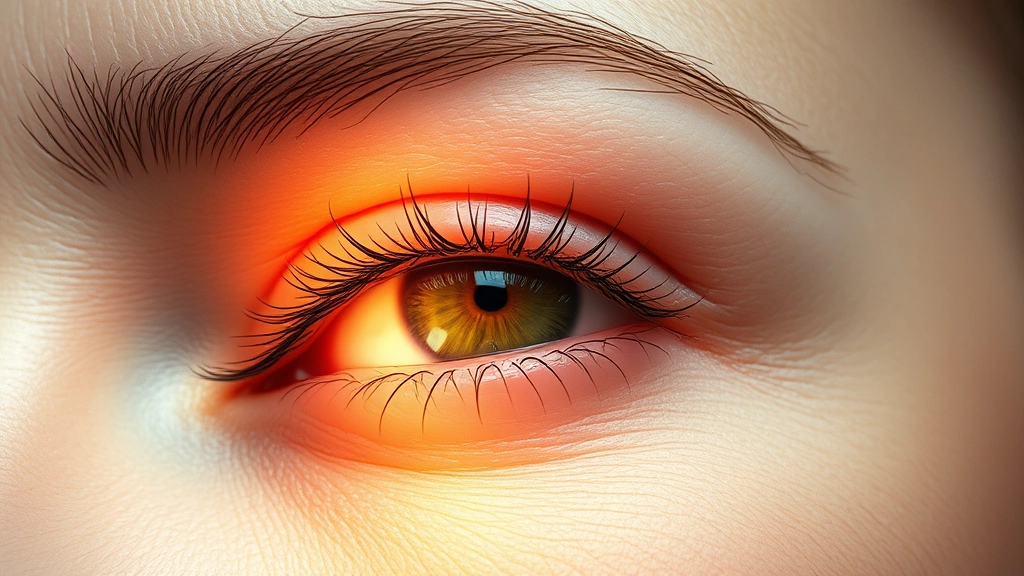 Close-up of a woman's upper eyelid showing anatomical structure with visible crease line, professional medical lighting, skin texture detail visible, no labels or text, photorealistic