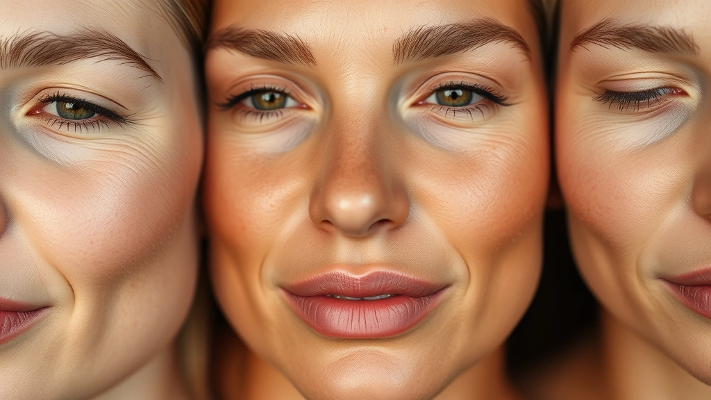 Close-up of diverse skin textures showing healthy glowing complexion with visible hydration, smooth texture, and natural radiance without makeup, professional skincare photography with warm diffused lighting