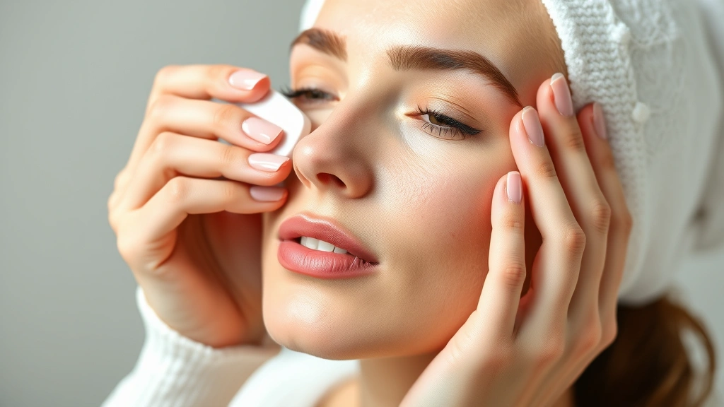 Professional beauty image showing a woman's hands applying gentle moisturizer to her face during recovery period, emphasizing careful skincare with fresh, healing skin and natural morning light