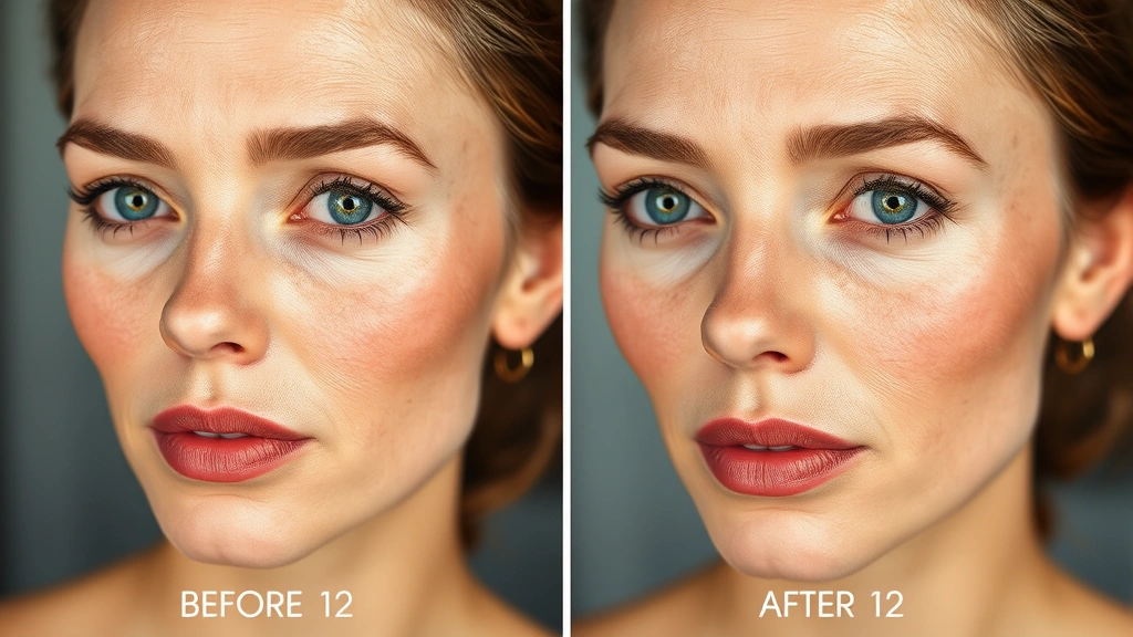 Before and after comparison showing dry, flaky skin texture transforming to smooth, hydrated, luminous skin after primer application, professional makeup lighting, close-up detail of skin quality improvement