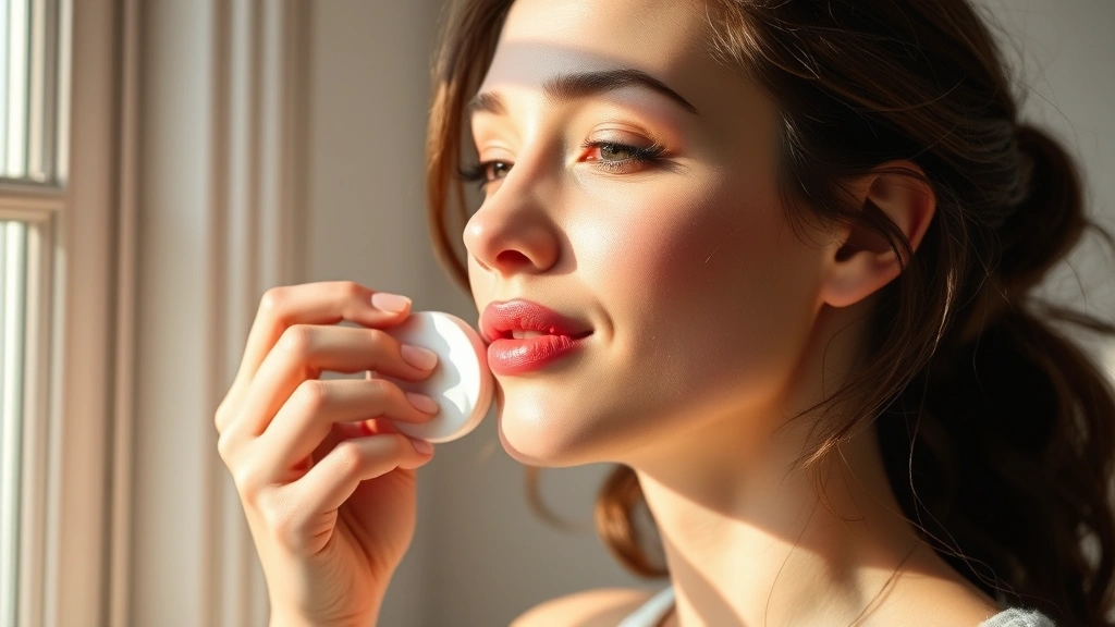 Woman with glowing, hydrated skin applying lightweight moisturizer to her face, showing visible skin health and radiance, natural window lighting, serene skincare moment, photorealistic beauty editorial style