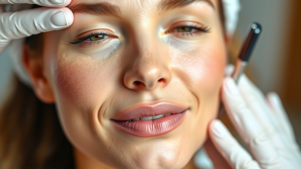 Close-up of smooth, radiant skin on woman's face showing improved texture and tone, natural lighting, professional skincare consultation setting, no visible products or labels