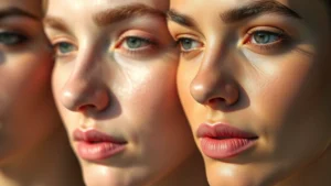 Close-up of diverse skin tones showing subtle undertone variations from cool pink to warm golden hues, natural daylight illumination, no products visible